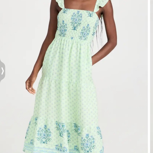 ROLLER RABBIT Yarrow Doe Linen Dress In Mint Size L - Picture 6 of 16